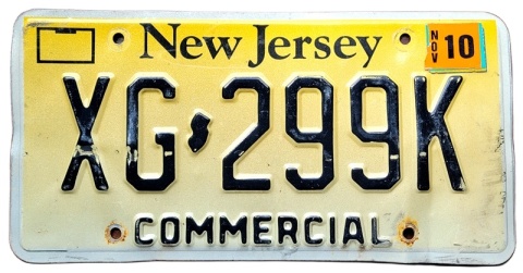 New Jersey 2010 - tablica z USA