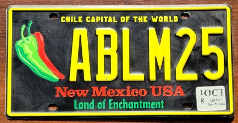 New Mexico 2018 - tablica z USA