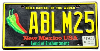 New Mexico 2018 - tablica z USA