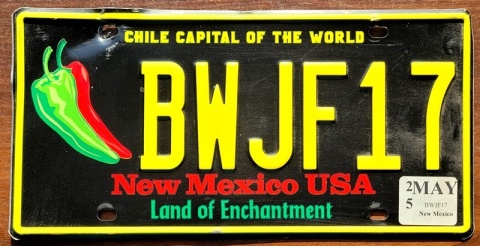 New Mexico 2025 - tablica z USA