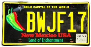 New Mexico 2025 - tablica z USA