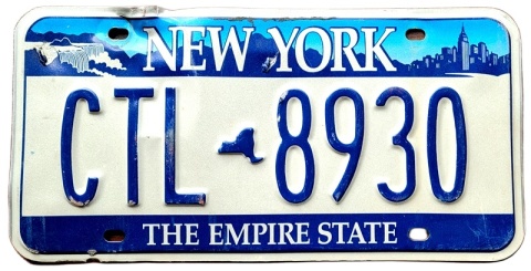 New York - tablica z USA