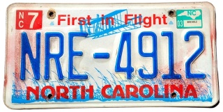 North Carolina 2003 - tablica z USA