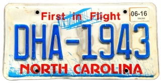 North Carolina 2016 - tablica z USA
