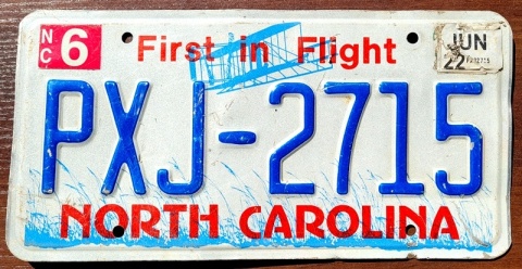 North Carolina 2022 - tablica z USA