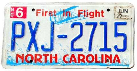 North Carolina 2022 - tablica z USA