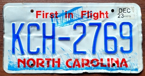 North Carolina 2023 - tablica z USA