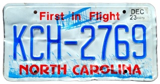 North Carolina 2023 - tablica z USA