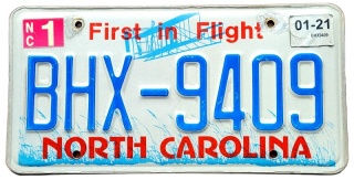 North Carolina 2021 - tablica z USA