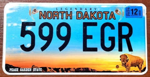 North Dakota 2026 - tablica z USA