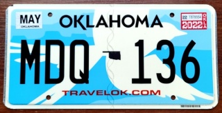 Oklahoma 2022 - tablica z USA