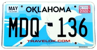 Oklahoma 2022 - tablica z USA