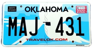 Oklahoma 2022 - tablica z USA