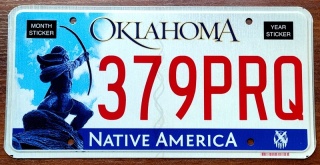 Oklahoma - tablica z USA