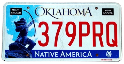 Oklahoma - tablica z USA