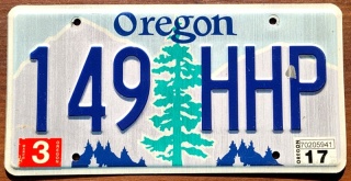 Oregon 2017 - tablica z USA