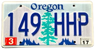 Oregon 2017 - tablica z USA