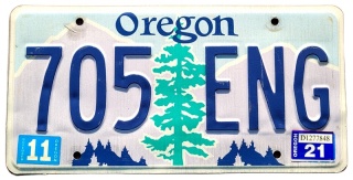 Oregon 2021 - tablica z USA