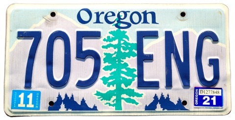Oregon 2021 - tablica z USA