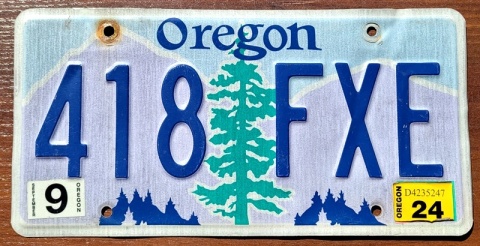 Oregon 2024 - tablica z USA