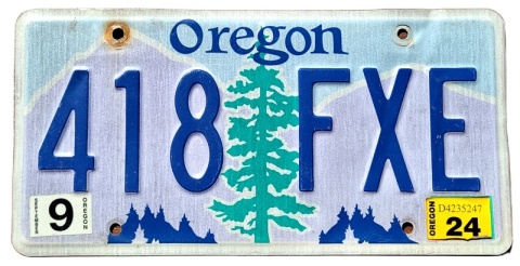 Oregon 2024 - tablica z USA