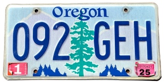 Oregon 2025 - tablica z USA
