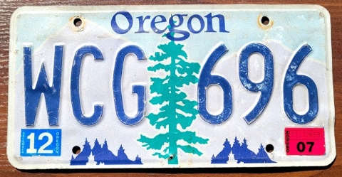 Oregon 2007 - tablica z USA