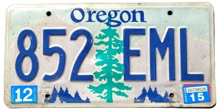 Oregon 2015 - tablica z USA