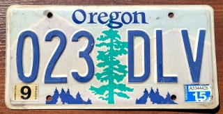 Oregon 2015 - tablica z USA
