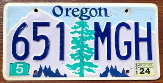 Oregon 2024 - tablica z USA