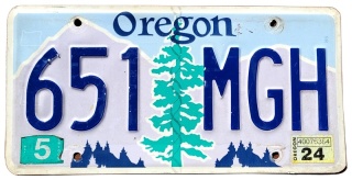 Oregon 2024 - tablica z USA