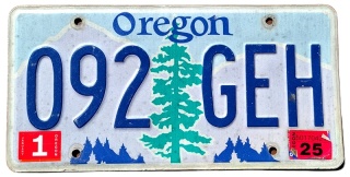 Oregon 2025 - tablica z USA