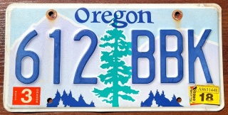 Oregon 2018 - tablica z USA