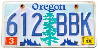 Oregon 2018 - tablica z USA