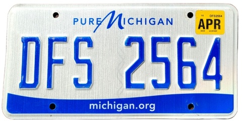 Michigan 2018 - tablica z USA