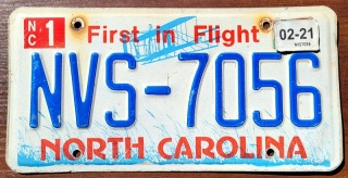 North Carolina 2021 - tablica z USA