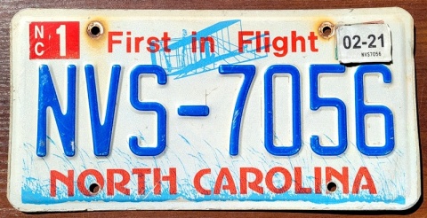 North Carolina 2021 - tablica z USA