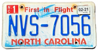 North Carolina 2021 - tablica z USA