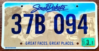South Dakota 2023 - tablica z USA