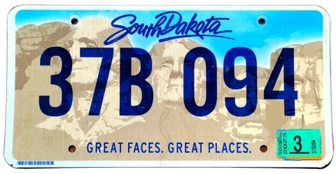 South Dakota 2023 - tablica z USA