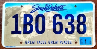 South Dakota 2017 - tablica z USA