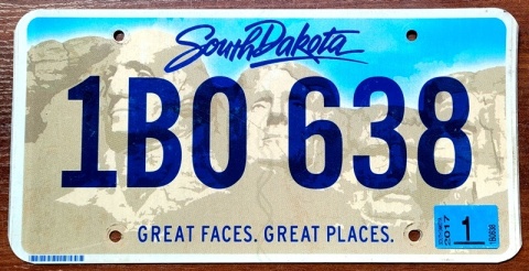 South Dakota 2017 - tablica z USA