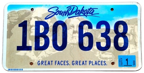 South Dakota 2017 - tablica z USA