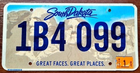 South Dakota 2018 - tablica z USA