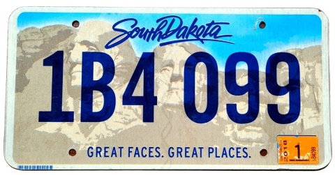 South Dakota 2018 - tablica z USA