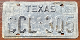 Texas 1975 - tablica z USA