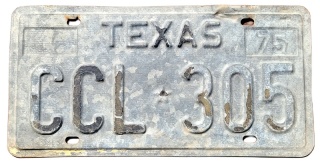 Texas 1975 - tablica z USA