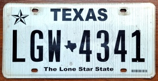 Texas - tablica z USA