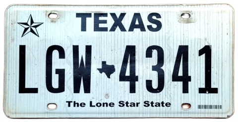 Texas - tablica z USA