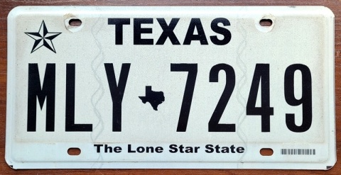 Texas - tablica z USA